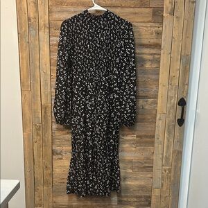 a new day Floral Black and White Women's Dress - size M